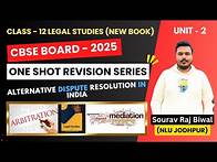 Video thumbnail for Alternative Dispute Resolution (ADR) in India | Unit 2 | Class 12 Legal Studies | ONE SHOT REVISION