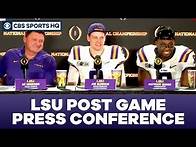 Video thumbnail for LSU Post Game Press Conference: 2020 National Championship | CBS Sports HQ
