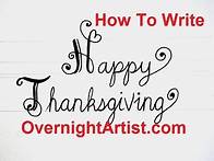 Video thumbnail for Thanksgiving Greetings - Write happy thanksgiving fancy swirly letters