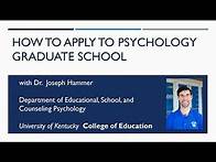Video thumbnail for How to Apply to Psychology Graduate School, Complete Info
