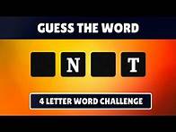 Video thumbnail for Guess the 4 Letter Word | 4 Letter Word Challenge | Quiz World Sunita