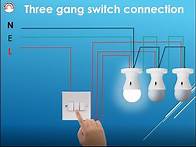 Video thumbnail for three gang switch wiring diagram-how to connect it-electrical house wiring of 3 gang switch