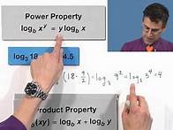 Video thumbnail for Properties of Logarithms