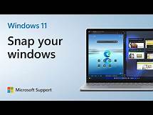 Video thumbnail for How to snap your windows in Windows 11 | Microsoft