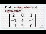 Video thumbnail for 3 x 3 eigenvalues and eigenvectors