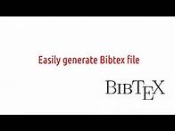 Video thumbnail for Generate BibTeX file easily