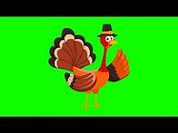 Video thumbnail for Thanksgiving Cute Turkey #2 Green screen