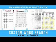 Video thumbnail for How To Make A Word Search Puzzle on Canva| Custom Party Favors Coloring Book