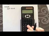 Video thumbnail for Factoring Quadratic equations using a calculator (Sharp EL-520X)