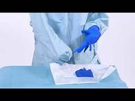 Video thumbnail for Surgical glove donning guide - closed technique