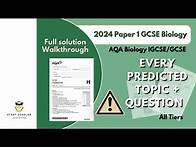 Video thumbnail for 2024 Biology Paper 1 GCSE (AQA) - Predicted paper walkthrough