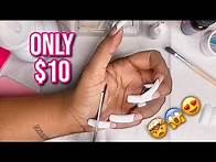 Video thumbnail for DIY ACRYLIC NAILS AT HOME - WHITE FRENCH TIPS | KISS NAIL KIT