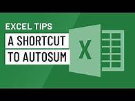Video thumbnail for Excel Quick Tip: A Shortcut to AutoSum
