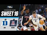 Video thumbnail for Duke vs. Arizona - Sweet 16 NCAA tournament extended highlights