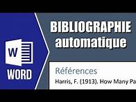 Video thumbnail for Insérer des références bibliographiques sur Word suivant la norme "APA" ? 📚🎓