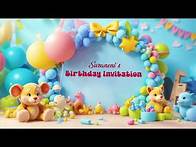 Video thumbnail for Birthday Invitation Video 1 II first birthday invitation video II birthday invitation template II