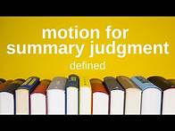 Video thumbnail for Motion for Summary Judgment | Explained Simply (Civil Procedure)