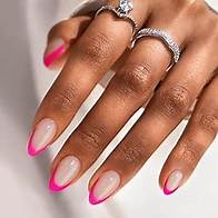 Video thumbnail for French Tip Press On Nails Almond - BTArtbox Hot Pink Press On Nails Short, Stick On Nails for Women, Glue On Nails with Nail Glue in 16 Sizes - 30 Soft Gel Fake Nails Kit, Berry French