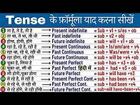 Video thumbnail for Tense formula | Tense in English Grammar with Examples | Present tense | Past Tense | Future Tense