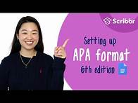 Video thumbnail for APA Format for Papers in Google Docs: 3-Minute Setup (6th Edition) | Scribbr 🎓