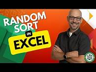Video thumbnail for Excel How To Sort a List in Random Order