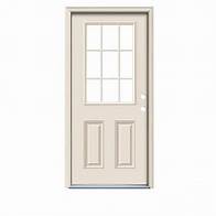 Video thumbnail for Reviews for JELD-WEN 32 in. x 80 in. 9 Lite Primed Fiberglass Prehung Left-Hand In swing Entry Door w/Brickmould | Pg 1 - The Home Depot