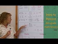 Video thumbnail for Introduction to percent (6th grade math lesson)