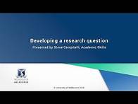 Video thumbnail for Developing a research question