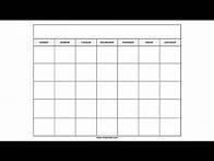 Video thumbnail for Free Printable Blank Calendar Template - VL Calendar