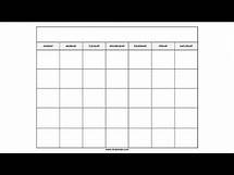 Video thumbnail for Free Printable Blank Calendar Template - VL Calendar