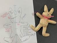 Video thumbnail for How to make a fabric bunny. Free pattern . Megelles Teddy and Patchwork Studio