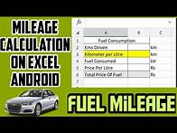 Video thumbnail for calculate vehicle mileage on android excel