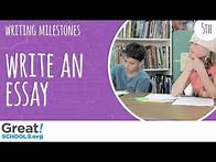 Video thumbnail for Can your 5th grader write an informational essay? - Milestones from GreatSchools