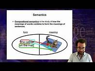 Video thumbnail for Introduction to Linguistics: Semantics 2