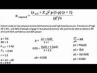 Video thumbnail for Cohort Sample Size Calculations
