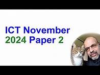 Video thumbnail for 2024 November Paper 2, Cambridge 0417 ICT [IGCSE]