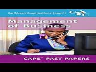 Video thumbnail for CAPE MANAGEMENT OF BUSINESS UNIT 1 2024 PAST PAPER QUESTION 1