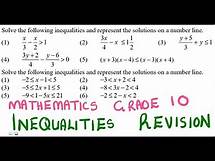 Video thumbnail for Mathematics Grade 10 Inequalities Revision @mathszoneafricanmotives
