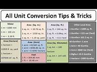 Video thumbnail for How to Convert Unit | metre to cm | Meter to ft | ft to inch | sqm to sqft | Acre | Hectare | bigha