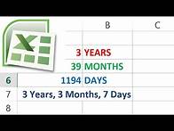 Video thumbnail for How to Calculate Days Months and Years between Two Dates in Excel