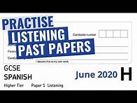 Video thumbnail for GCSE Spanish Listening Paper (2020, AQA Higher Tier). Recording, transcript and mark scheme