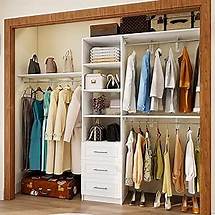 Video thumbnail for 96 inch Closet System with Wooden Drawers, 5FT-8FT Closet Organizer System with Shelving Tower, Walkin Closet System with Expandable Hanging Rods & Movable Shelves, Wall Mount, 96”*14.8”*81”,White