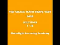 Video thumbnail for 4th Grade Math State Test 2022 Questions 1 - 13 #maths #grade4 #exam