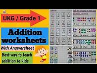 Video thumbnail for Addition worksheets for UKG and grade 1| Maths practice worksheets