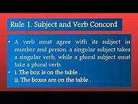 Video thumbnail for The Rules of Concord in the English Language