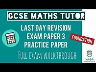 Video thumbnail for Last Day Revision Predicted Paper 3 Exam - June 14th 2023 | Foundation Exam Walkthrough