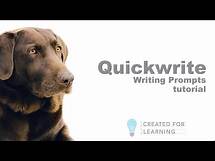 Video thumbnail for Quickwrite Writing Prompts Tutorial - Teachers Can Implement Simple Daily Writing Practices