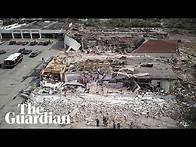 Video thumbnail for Aerial footage shows scale of destruction after tornado in Dayton, Ohio