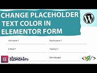 Video thumbnail for How to Change Placeholder Text Color in Elementor Pro Form in WordPress