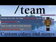Video thumbnail for How to use the /team command in Minecraft 1.16-1.19 and below (custom names, team colors)